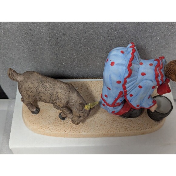 Vintage 1985  Willett’s Clown & Goat Ceramic Figurine Cheri Alderman Whimsical - Picture 3 of 11